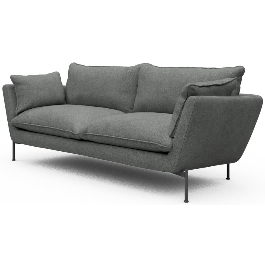 Hasle 3-zits Bank Lux Grijs Bouclé Hasle 3-zits Bank Lux Grijs Bouclé