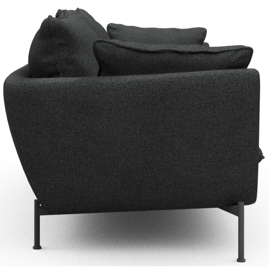 Hasle 3-zits Bank Lux Houtskool Zwart Bouclé Hasle 3-zits Bank Lux Houtskool Zwart Bouclé