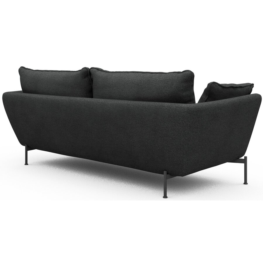 Hasle 3-zits Bank Lux Houtskool Zwart Bouclé Hasle 3-zits Bank Lux Houtskool Zwart Bouclé