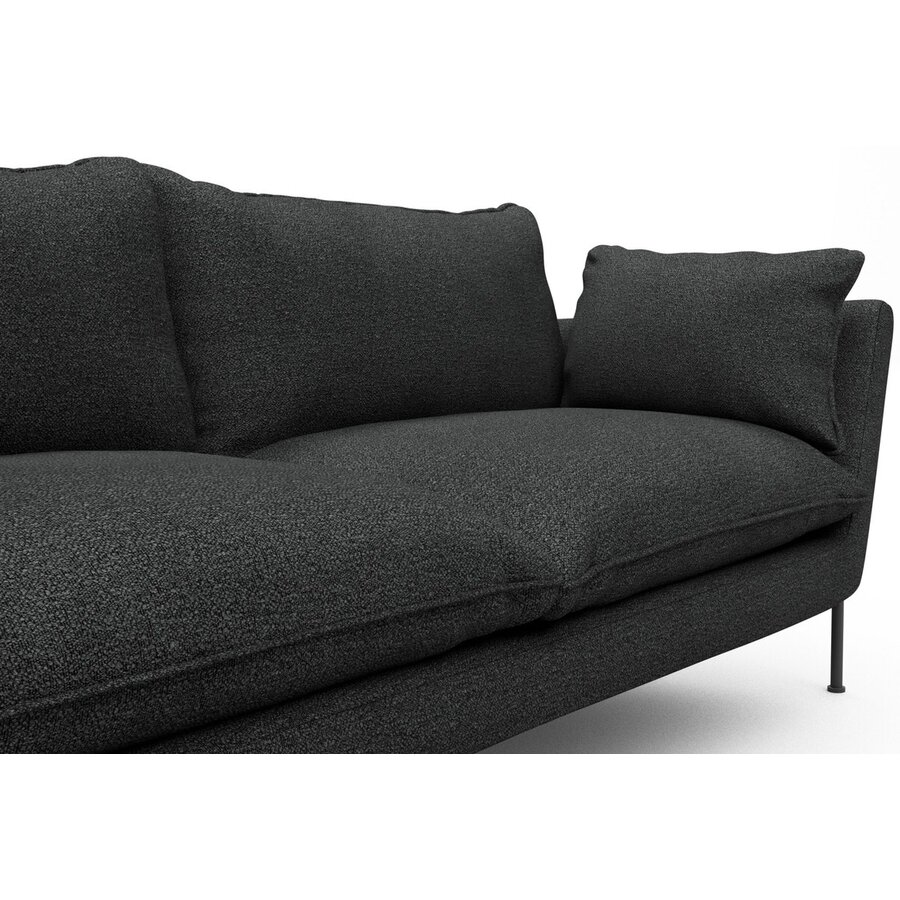 Hasle 3-zits Bank Lux Houtskool Zwart Bouclé Hasle 3-zits Bank Lux Houtskool Zwart Bouclé