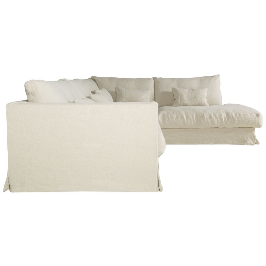 Heaven 3-Zits Bank + Divan Linen Natural Rechts Heaven 3-Zits Bank + Divan Linen Natural Rechts