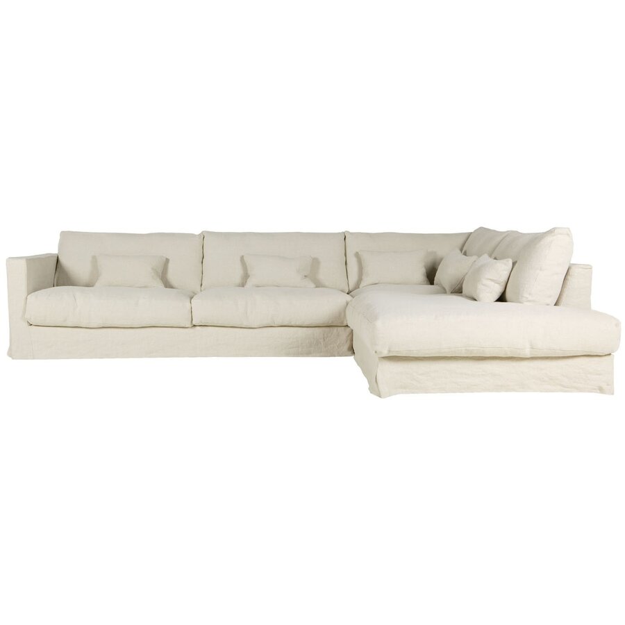 Heaven 3-Zits Bank + Divan Linen Natural Rechts Heaven 3-Zits Bank + Divan Linen Natural Rechts