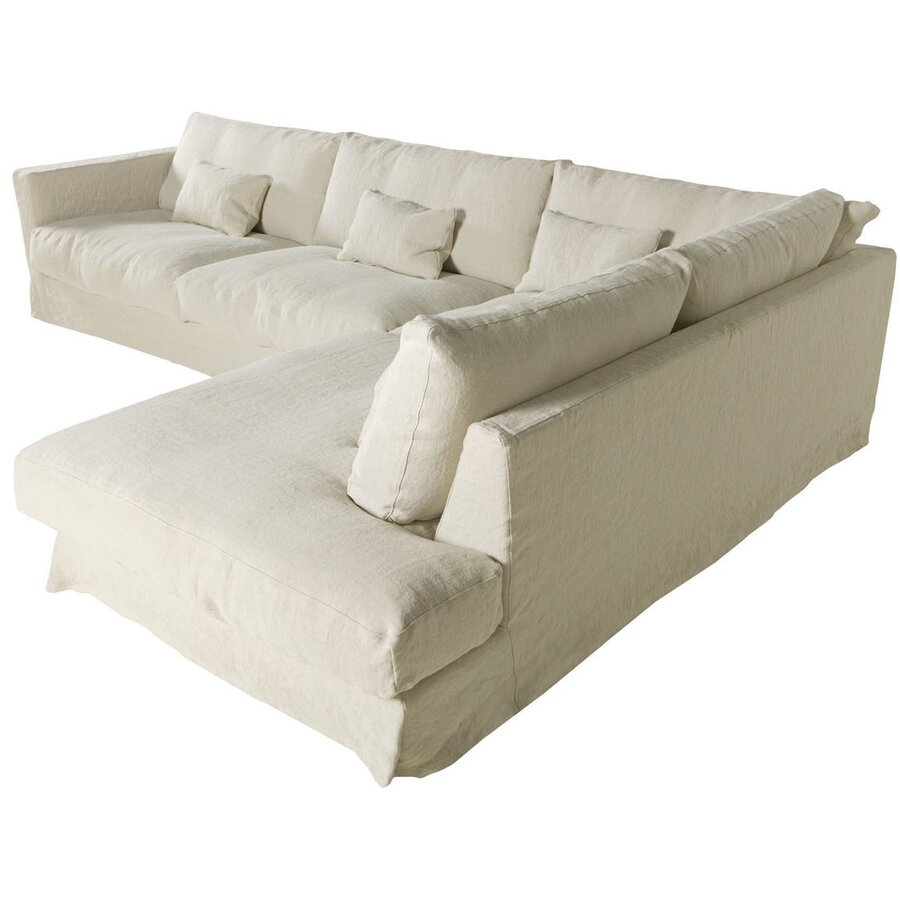 Heaven 3-Zits Bank + Divan Linen Natural Rechts Heaven 3-Zits Bank + Divan Linen Natural Rechts