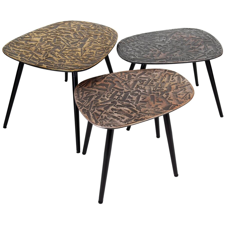 Patina Vierhoekige Salontafel Set van 3 Patina Vierhoekige Salontafel Set van 3