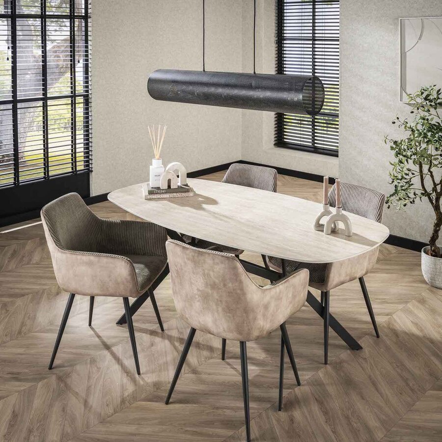 Weimar Deens Ovale Eettafel Keramiek 180 cm Weimar Deens Ovale Eettafel Keramiek 180 cm