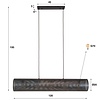 Koker Mesh Hanglamp Artic Zwart 5L