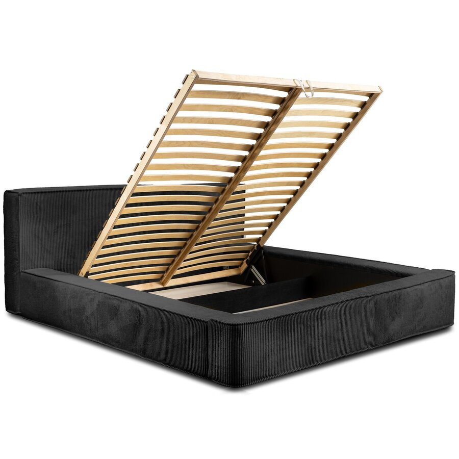 Harmon 160x200 cm Gestoffeerd Bed Zwart Harmon 160x200 cm Gestoffeerd Bed Zwart