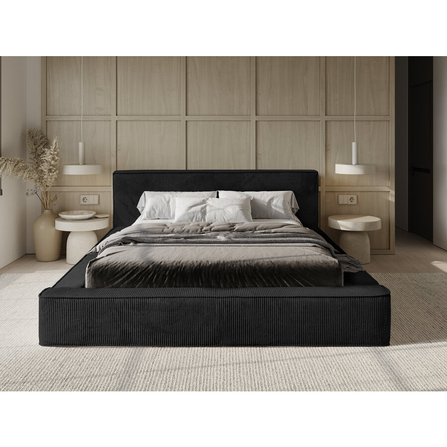 Harmon 160x200 cm Gestoffeerd Bed Zwart Harmon 160x200 cm Gestoffeerd Bed Zwart