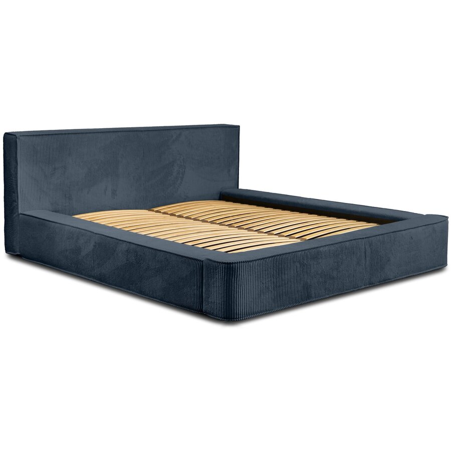 Harmon 140x200 cm Gestoffeerd Bed Navy Blauw