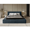 Harmon 140x200 cm Gestoffeerd Bed Navy Blauw