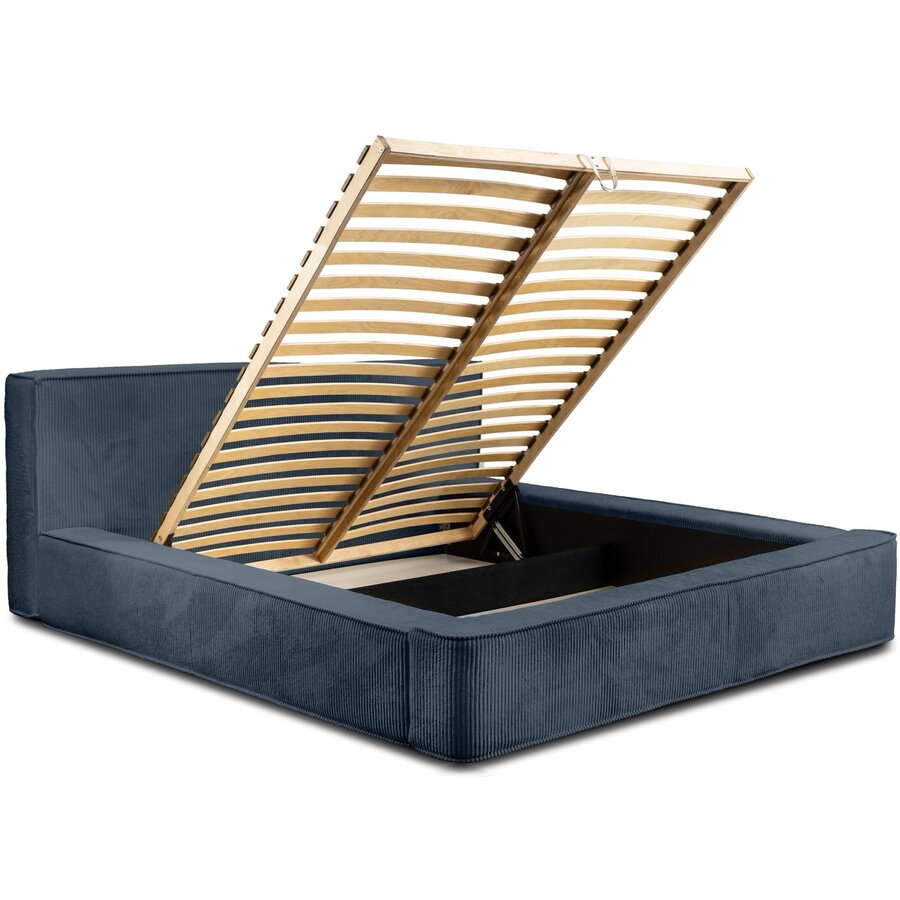 Harmon 160x200 cm Gestoffeerd Bed Navy Blauw