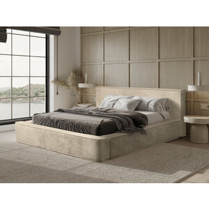 Trae Mobler Harmon 140 x 200 cm Gestoffeerd Bed Beige