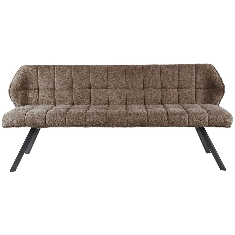 Raster Taupe Bouclé Eetkamerbank 180 cm Raster Taupe Bouclé Eetkamerbank 180 cm