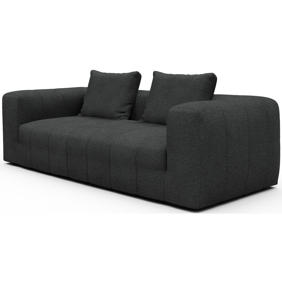 Kornum 3-zits Bank Houtskool Zwart Bouclé Kornum 3-zits Bank Houtskool Zwart Bouclé