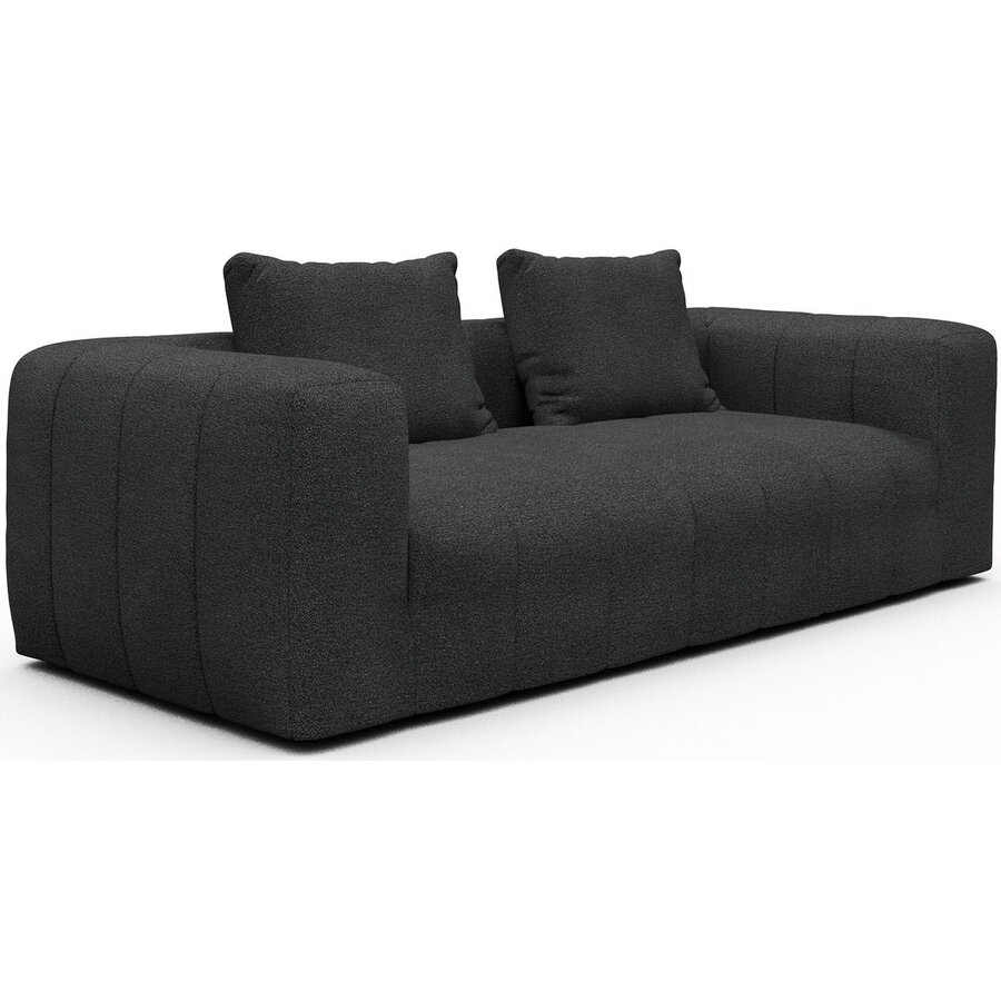 Kornum 3-zits Bank Houtskool Zwart Bouclé Kornum 3-zits Bank Houtskool Zwart Bouclé