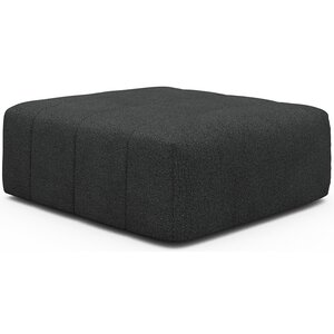 Kragelund Kornum Ottoman Houtskool Zwart Bouclé