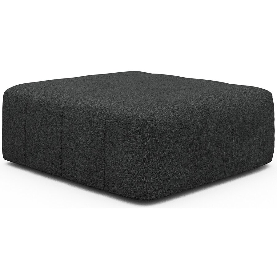 Kornum Ottoman Houtskool Zwart Bouclé Kornum Ottoman Houtskool Zwart Bouclé