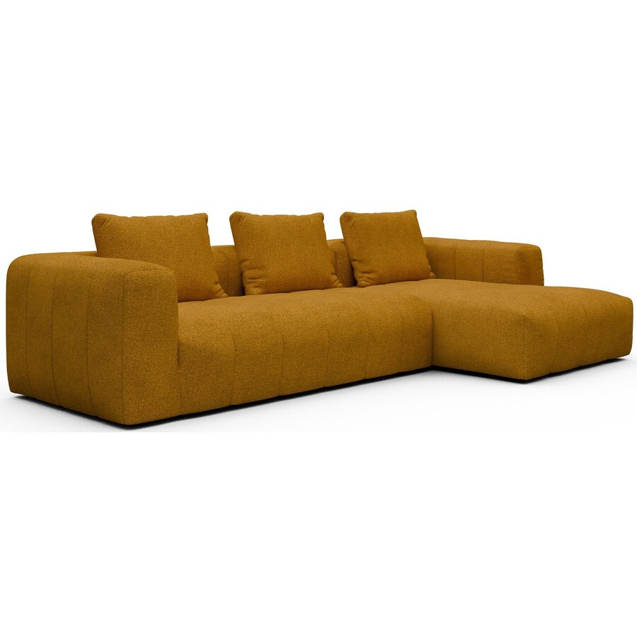 Kornum 2,5-Zits + Chaise Lounge Oker Bouclé Kornum 2,5-Zits + Chaise Lounge Oker Bouclé