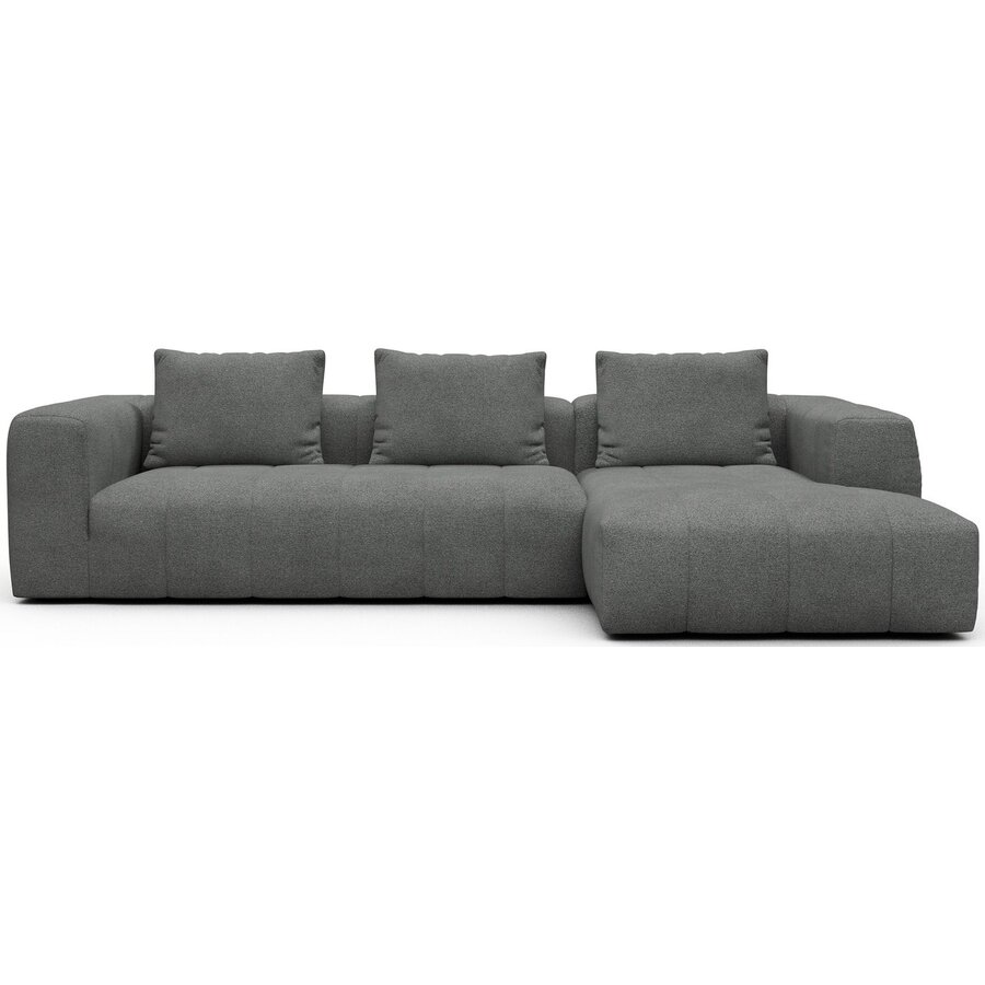 Kornum 2,5-Zits + Chaise Lounge Grijs Bouclé Kornum 2,5-Zits + Chaise Lounge Grijs Bouclé