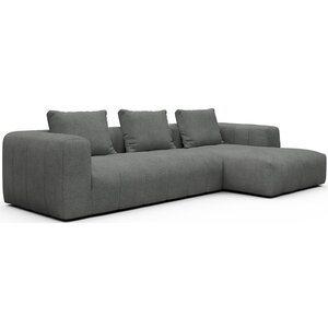 Kragelund Kornum 2,5-Zits + Chaise Lounge Grijs Bouclé