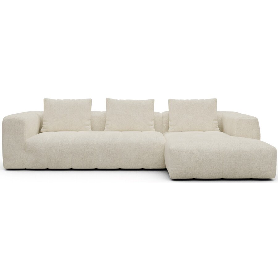 Kornum 2,5-Zits + Chaise Lounge Gebroken Wit Bouclé