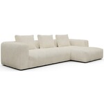 Kragelund Kornum 2,5-Zits + Chaise Lounge Gebroken Wit Bouclé