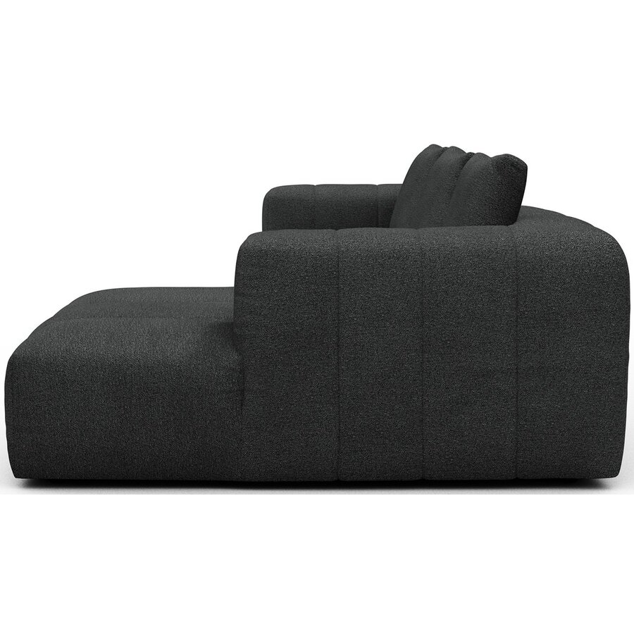 Kornum 2,5-Zits + Chaise Lounge Houtskool Zwart Bouclé Kornum 2,5-Zits + Chaise Lounge Houtskool Zwart Bouclé