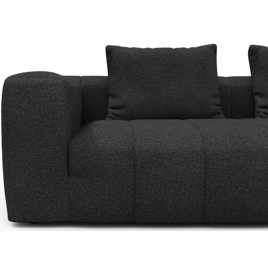 Kornum 2,5-Zits + Chaise Lounge Houtskool Zwart Bouclé Kornum 2,5-Zits + Chaise Lounge Houtskool Zwart Bouclé