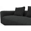 Kornum 2,5-Zits + Chaise Lounge Houtskool Zwart Bouclé