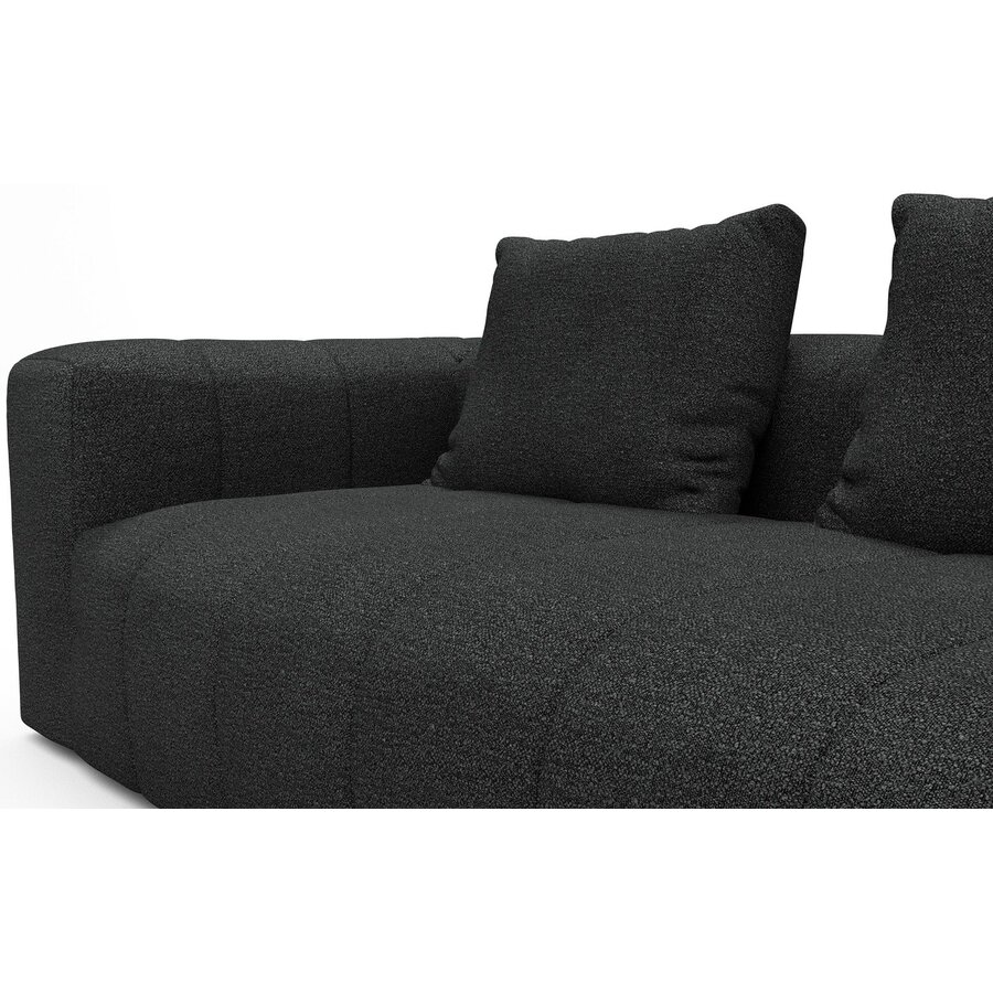 Kornum 2,5-Zits + Chaise Lounge Houtskool Zwart Bouclé Kornum 2,5-Zits + Chaise Lounge Houtskool Zwart Bouclé
