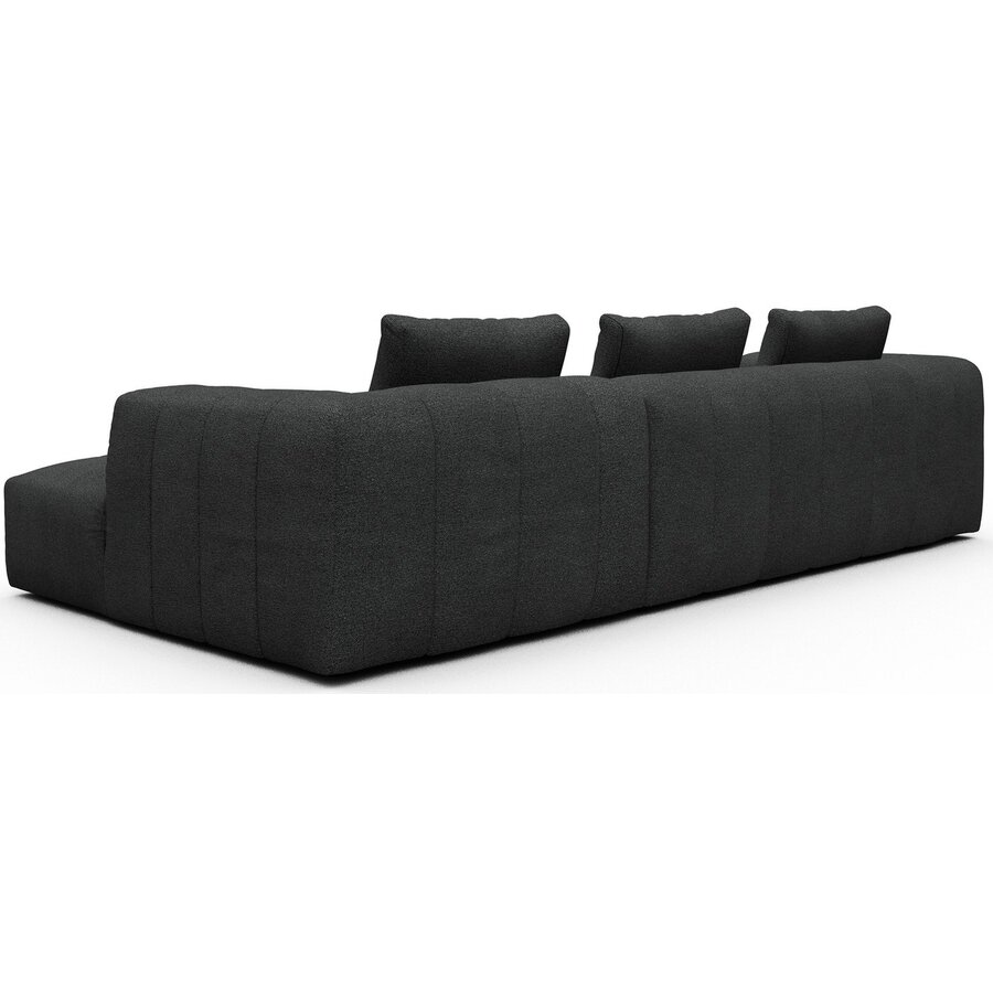 Kornum 2,5-Zits + Chaise Lounge Houtskool Zwart Bouclé Kornum 2,5-Zits + Chaise Lounge Houtskool Zwart Bouclé