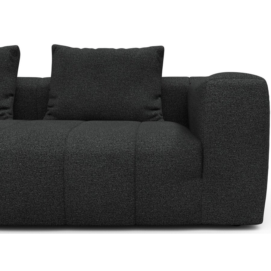Kornum Chaise Lounge + 2,5-Zits Houtskool Zwart Bouclé Kornum Chaise Lounge + 2,5-Zits Houtskool Zwart Bouclé