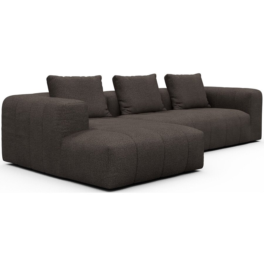 Kornum Chaise Lounge + 2,5-Zits Taupe Bouclé Kornum Chaise Lounge + 2,5-Zits Taupe Bouclé