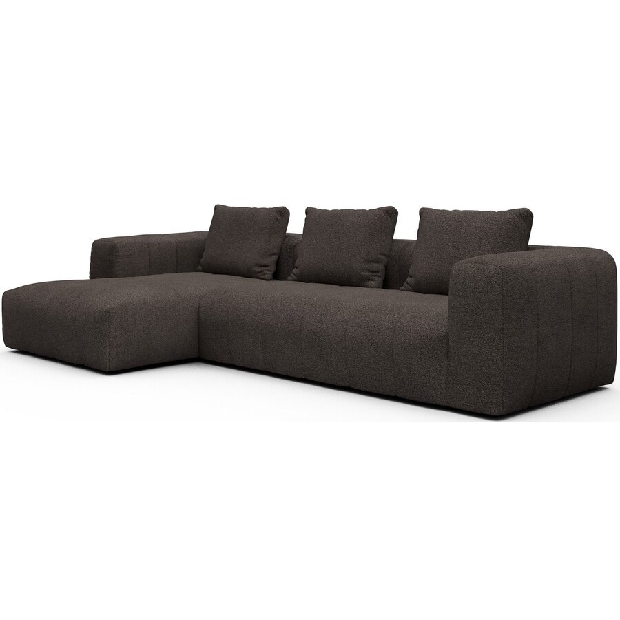 Kornum Chaise Lounge + 2,5-Zits Taupe Bouclé Kornum Chaise Lounge + 2,5-Zits Taupe Bouclé