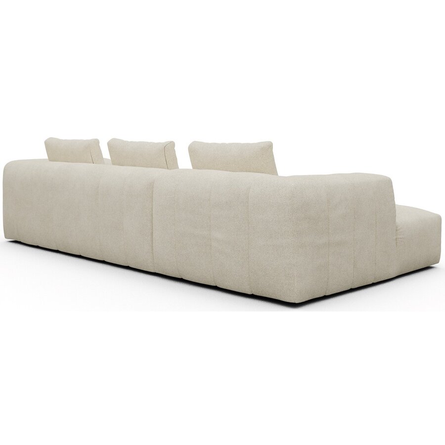 Kornum Chaise Lounge + 2,5-Zits Gebroken Wit Bouclé