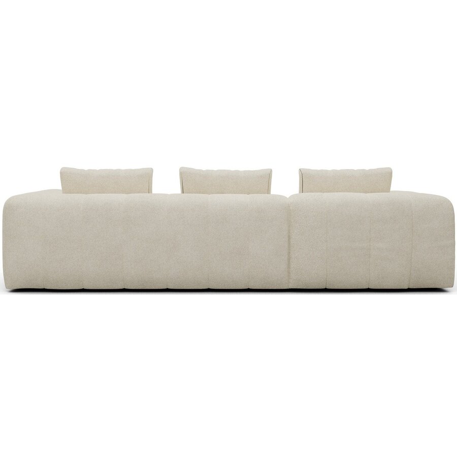 Kornum Chaise Lounge + 2,5-Zits Gebroken Wit Bouclé