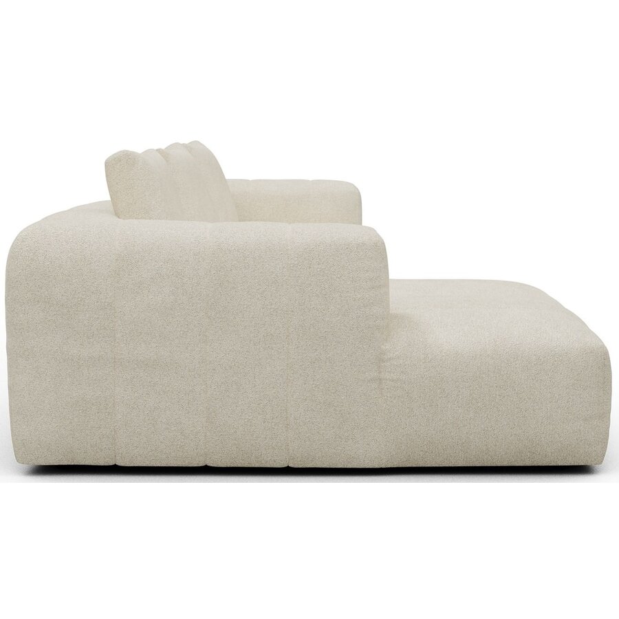 Kornum Chaise Lounge + 2,5-Zits Gebroken Wit Bouclé