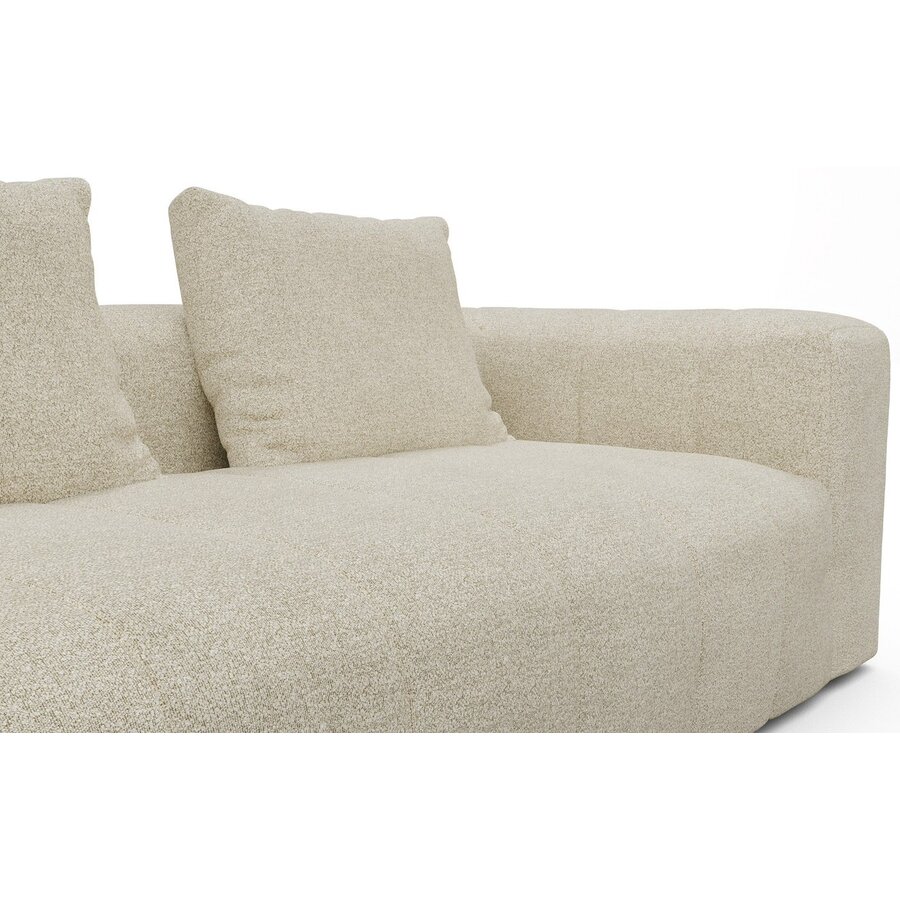 Kornum Chaise Lounge + 2,5-Zits Gebroken Wit Bouclé