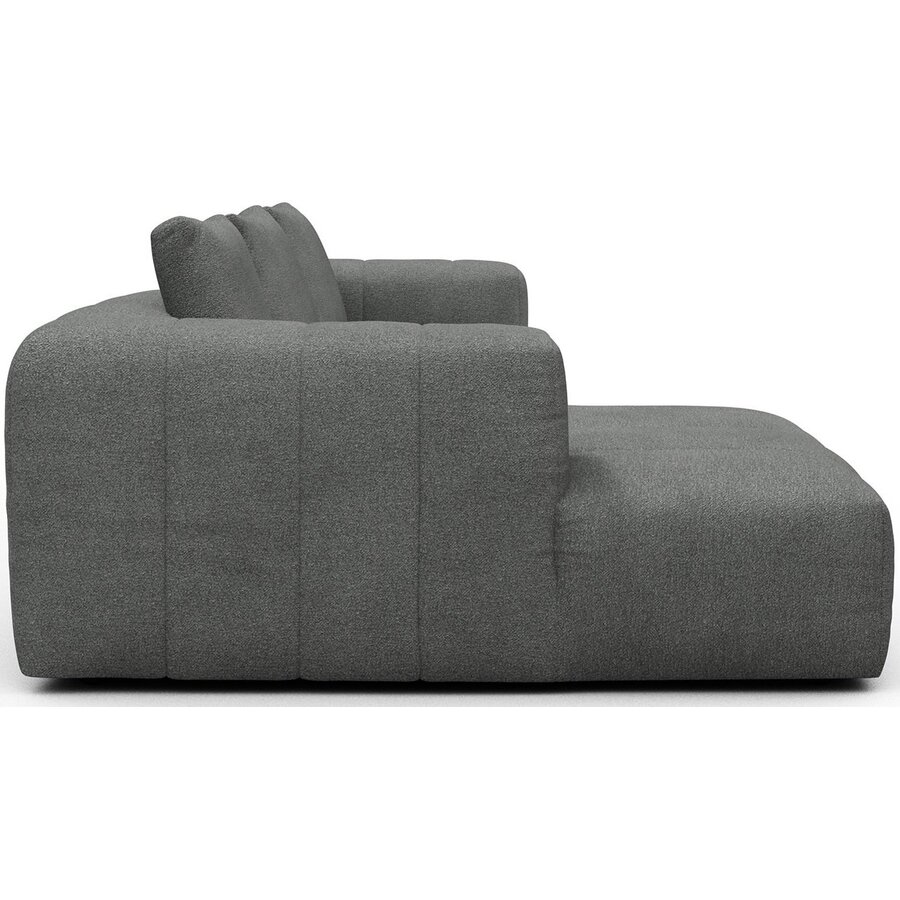 Kornum Chaise Lounge + 2,5-Zits Grijs Bouclé