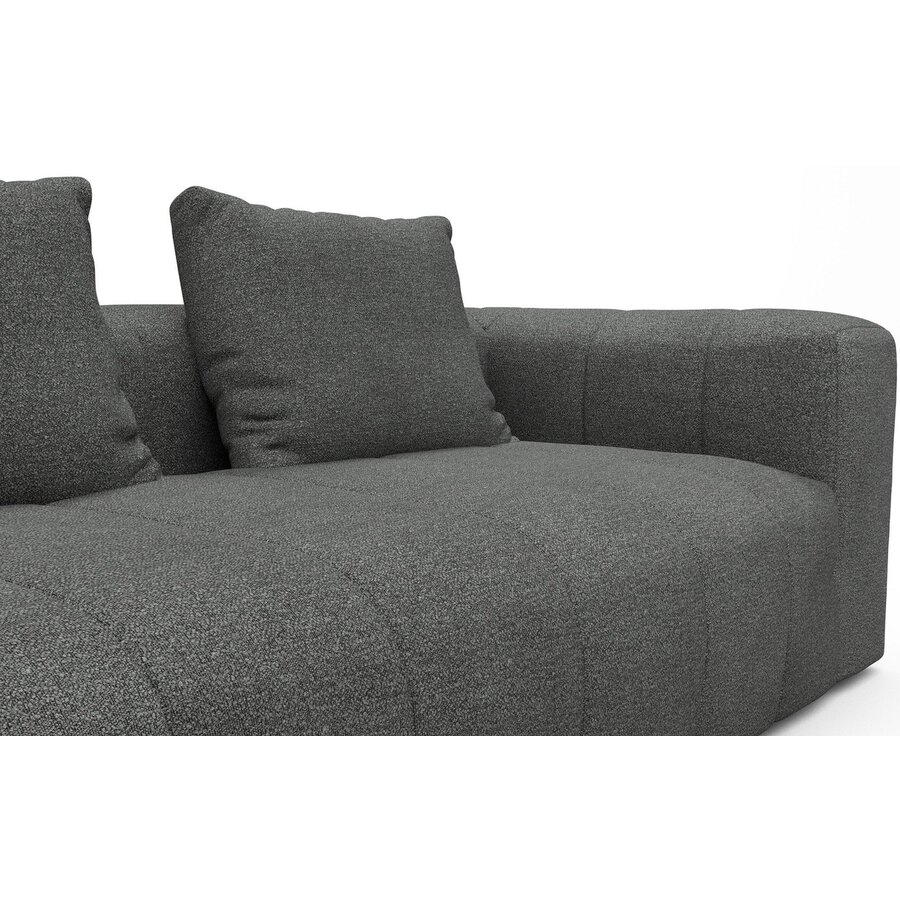 Kornum Chaise Lounge + 2,5-Zits Grijs Bouclé