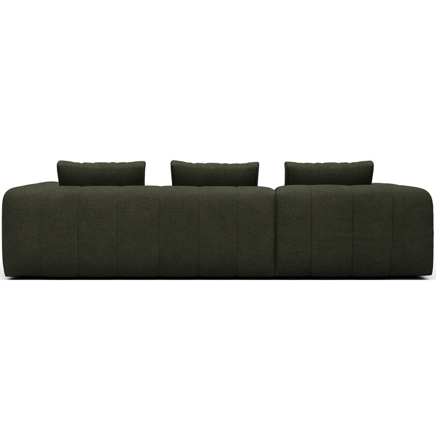 Kornum Chaise Lounge + 2,5-Zits Bosgroen Bouclé Kornum Chaise Lounge + 2,5-Zits Bosgroen Bouclé