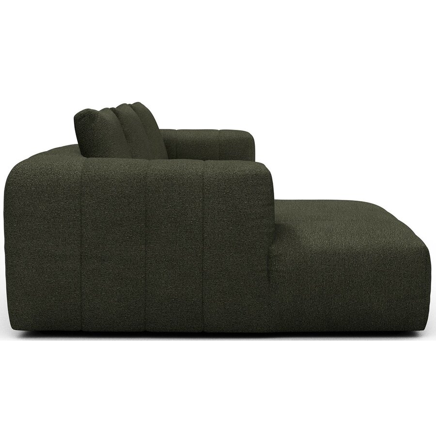 Kornum Chaise Lounge + 2,5-Zits Bosgroen Bouclé Kornum Chaise Lounge + 2,5-Zits Bosgroen Bouclé