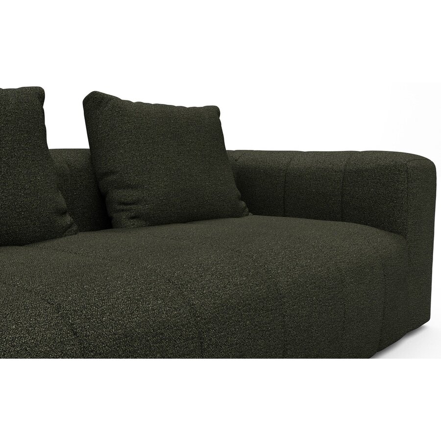 Kornum Chaise Lounge + 2,5-Zits Bosgroen Bouclé Kornum Chaise Lounge + 2,5-Zits Bosgroen Bouclé