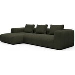 Kragelund Kornum Chaise Lounge + 2,5-Zits Bosgroen Bouclé Kragelund Kornum Chaise Lounge + 2,5-Zits Bosgroen Bouclé