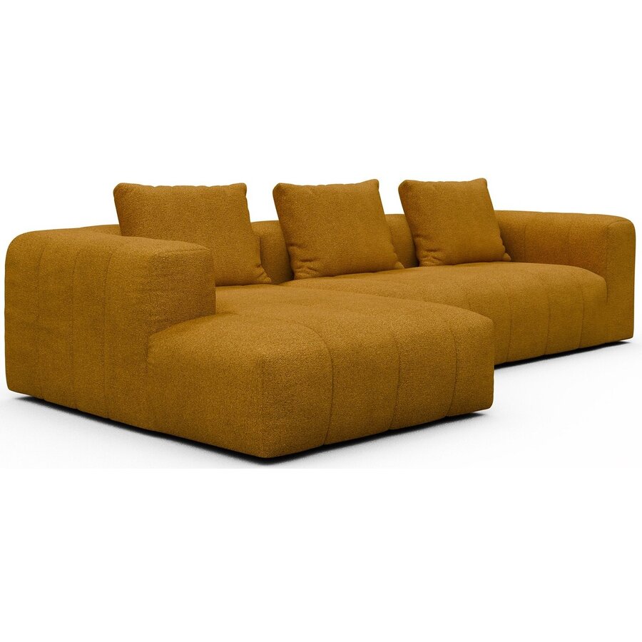 Kornum Chaise Lounge + 2,5-Zits Oker Bouclé Kornum Chaise Lounge + 2,5-Zits Oker Bouclé