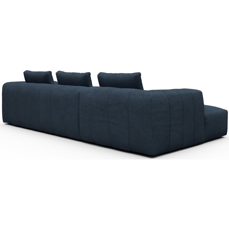 Kornum Chaise Lounge + 2,5-Zits Blauw Bouclé Kornum Chaise Lounge + 2,5-Zits Blauw Bouclé