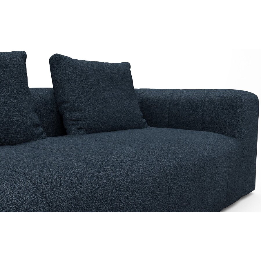 Kornum Chaise Lounge + 2,5-Zits Blauw Bouclé Kornum Chaise Lounge + 2,5-Zits Blauw Bouclé