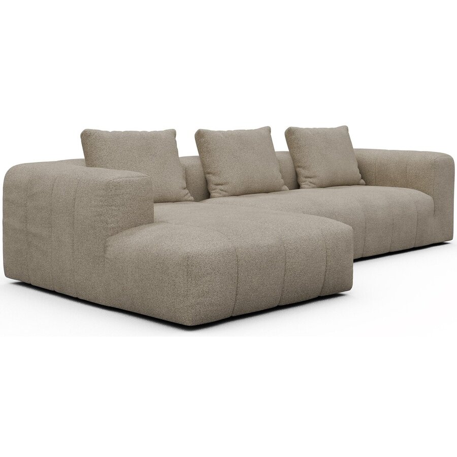 Kornum Chaise Lounge + 2,5-Zits Beige Bouclé Kornum Chaise Lounge + 2,5-Zits Beige Bouclé