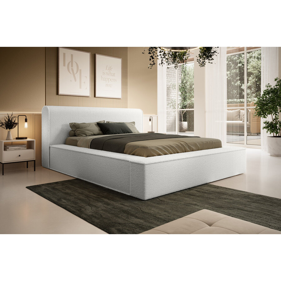 Fatima 160 x 200 cm Gestoffeerd Bed Ivory Fatima 160 x 200 cm Gestoffeerd Bed Ivory