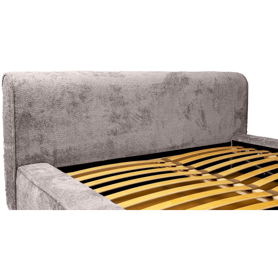 Fatima 140 x 200 cm Gestoffeerd Bed Taupe